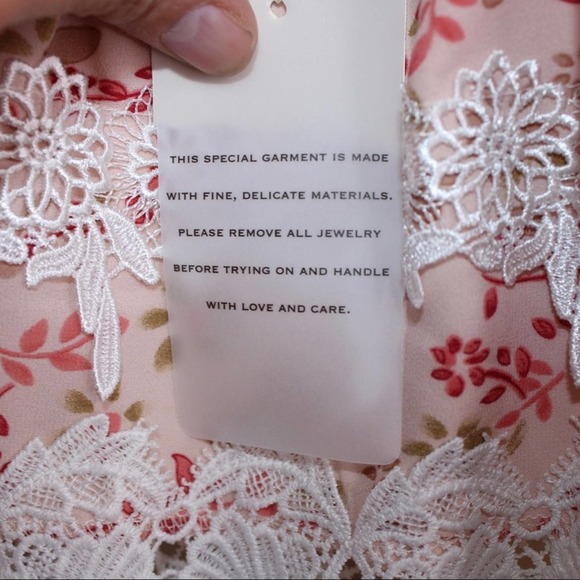 For Love and Lemons Mini Dress Off Shoulder Tiered Lace Floral Pattern Small - Picture 9 of 9